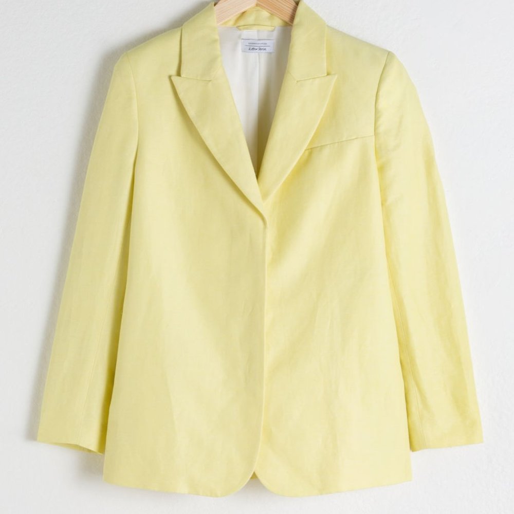 SOLD - & OTHER STORIES Oversized Linen Blazer 10 - Picture 2 of 7